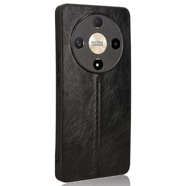 Leather Coated TPU+PC Cell Phone Case For Honor X9b 5G/ Magic6 Lite 5G, with Stitching Line Design