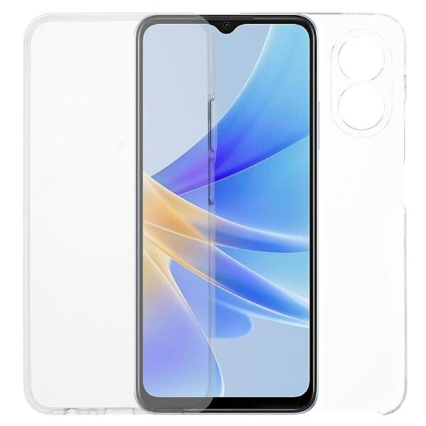 For Oppo A17 4G/A17k 4G Phone Case Clear Acrylic Back + TPU Frame Cover with PET Film