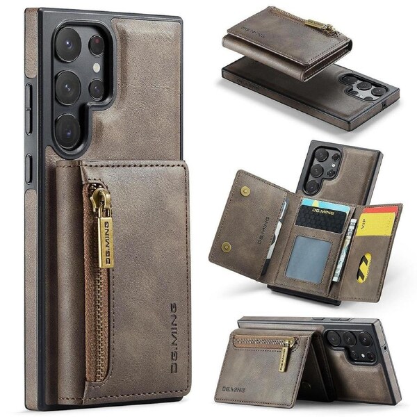 Dg.ming Phone Case For Samsung Galaxy S22 Ultra 5g Case Rfid Blocking Wallet Phone Cover