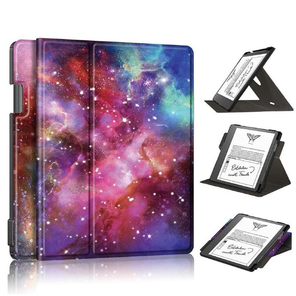 For Amazon Kindle Scribe Magnetic Absorption Tablet Cover Pattern Printing Protective Tablet Case with 360-degree Rotary Kickstand