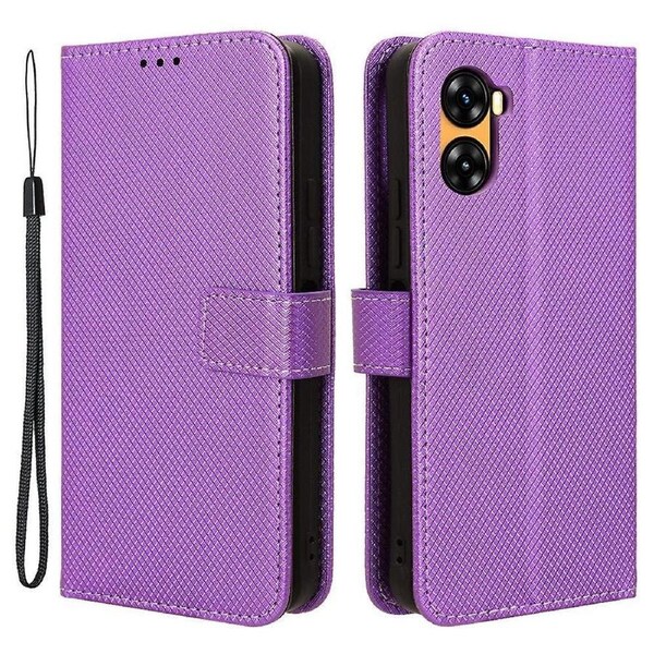 For Umidigi G3/g3 Max/g3 Plus Diamond Texture Anti-fall Cover Pu Leather Wallet Stand Phone Case
