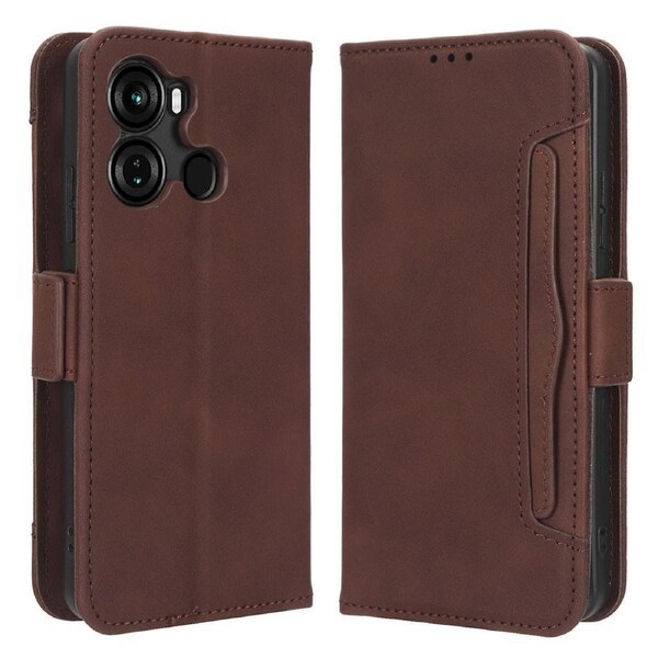 For Itel P40 Phone Case Multiple Card Slots Leather Cover Wallet Stand Mobile Phone Shell