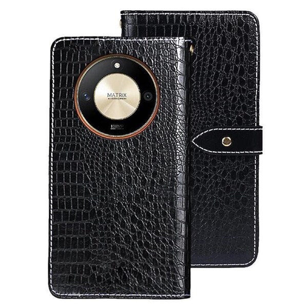 IDEWEI Crocodile Texture Wallet Style PU Leather Stand Case For Honor X9b 5G/ X50 5G/ Magic6 Lite 5G