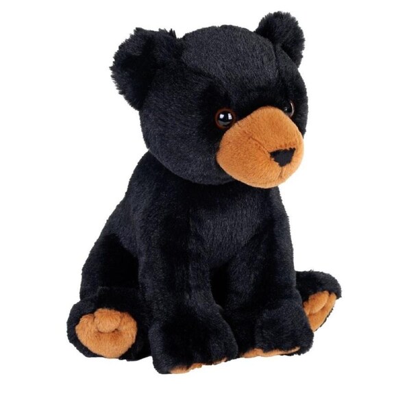 Wild Republic Earthkins Black Bear 25cm Soft Plush Toy
