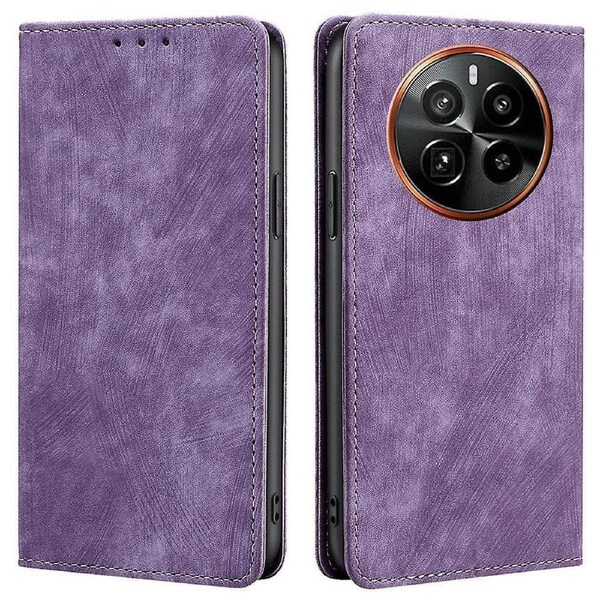 For Realme GT5 Pro 5G RFID Blocking Wallet Mobile Phone Case PU Leather Cover