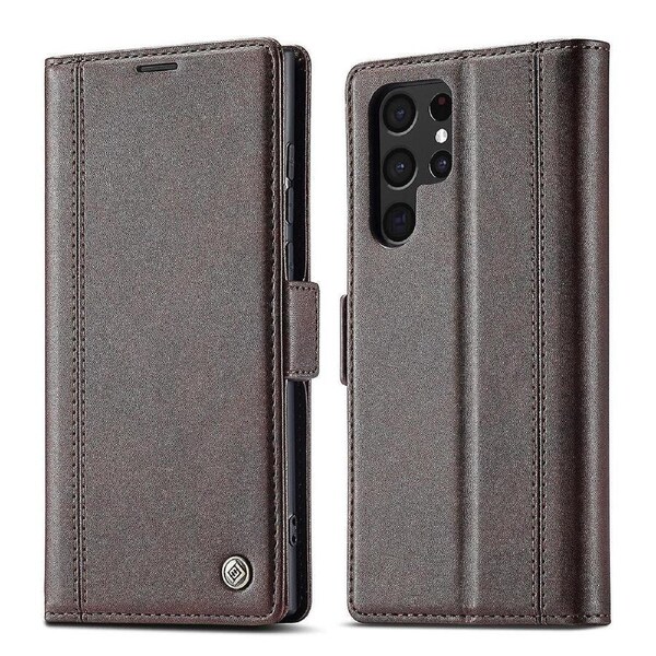 Samsung S22 Ultra Pu Leather Stand Magnetic Clasps Case