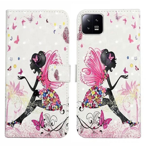 3d Pattern Printing Pu Leather Flip Folio Phone Cover Case For Xiaomi 13