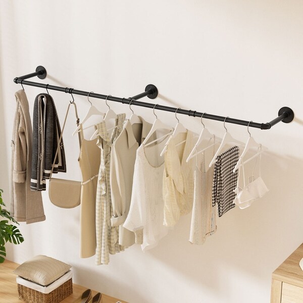 175CM Artiss Clothes Rack Airer Floating Shelf Metal