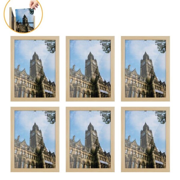 ACA 6x Wooden Photo Frame Kids Children Artwork Frame Craft Photo A4 Drawing Painting Art Display