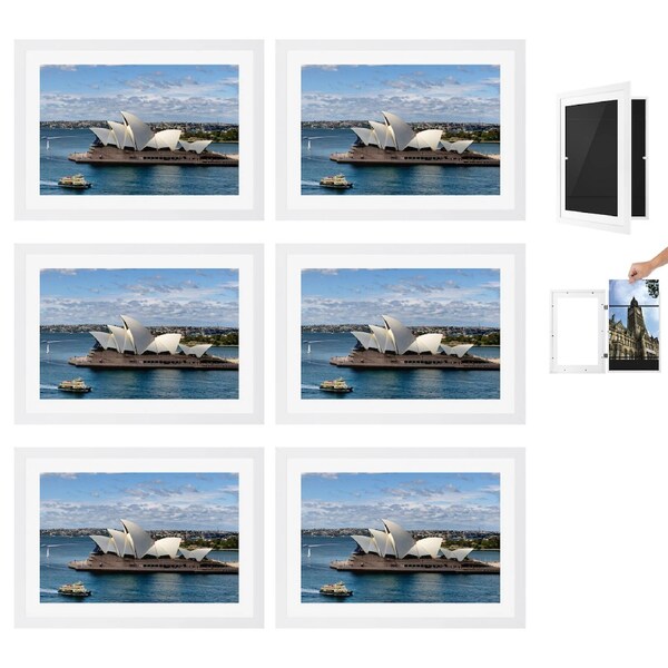 ACA 6PCS White Kids Art Artwork Frames Photo A3 Drawing Painting Portrait Display