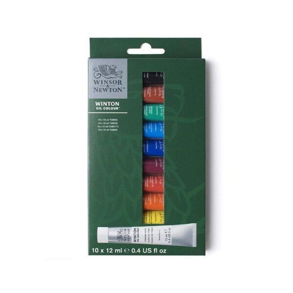 10pc Winsor & Newton 12ml Winton Oil Colour Paint Tube Set Artist/Craft Painting