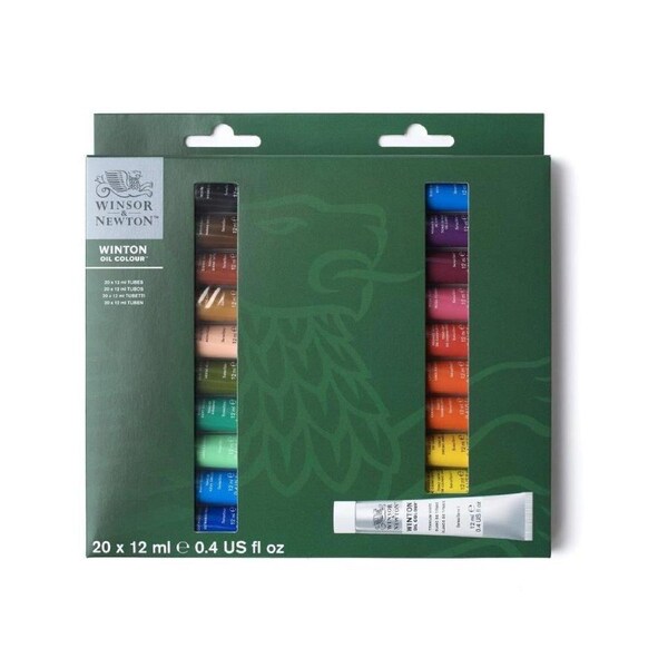 20pc Winsor & Newton 12ml Winton Oil Colour Paint Tube Set Artist/Craft Painting