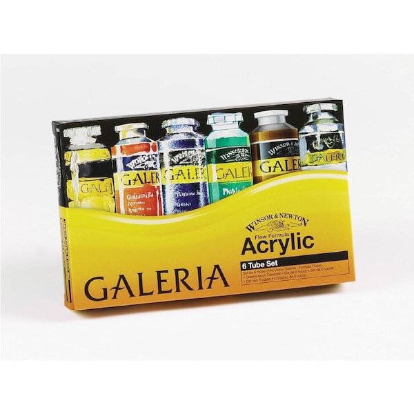 6pc Winsor & Newton 60ml Galeria Acrylic Tube Art/Painting Creative Colour Sets