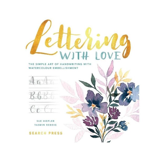 Search Press Lettering With Love Paperback Learning Creative Book 112-Pages