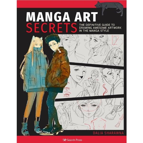 Search Press Manga Art Secrets Paperback Learning Creative Art Book 128-Pages
