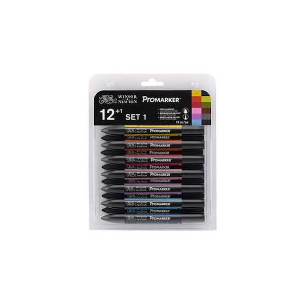 13pc Winsor & Newton ProMarker Colouring Marker Art Drawing/Sketching Set 2