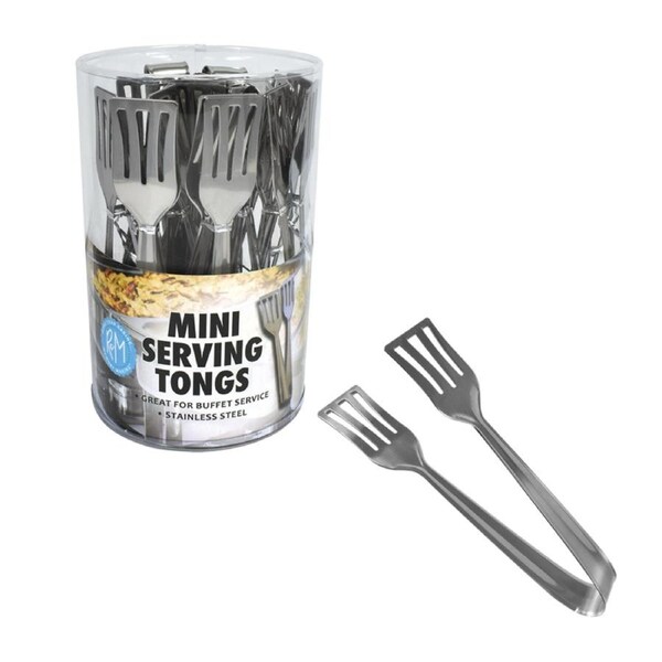 Appetito Stainless Steel Mini Serving Tongs Set 3