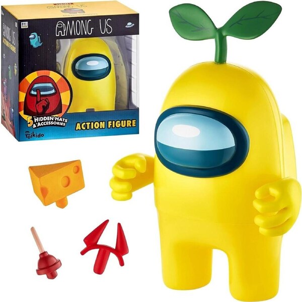 Among Us 5 Hidden Toys Action Figure 1-Pack Yellow Assorted Ages 3+ New Toy Play Gift