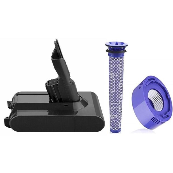 Dyson V7 Battery SV11 For All V7 Vacuums Replacement Animal Motorhead Pro Origin Total Clean Trigger + 1 Pre Filter and Post Filters