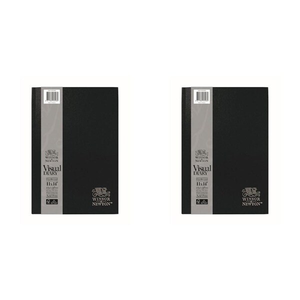 2x Winsor And Newton Hard Bound Visual Diaries 60 Sheets 110gsm FSC MIX CREDIT