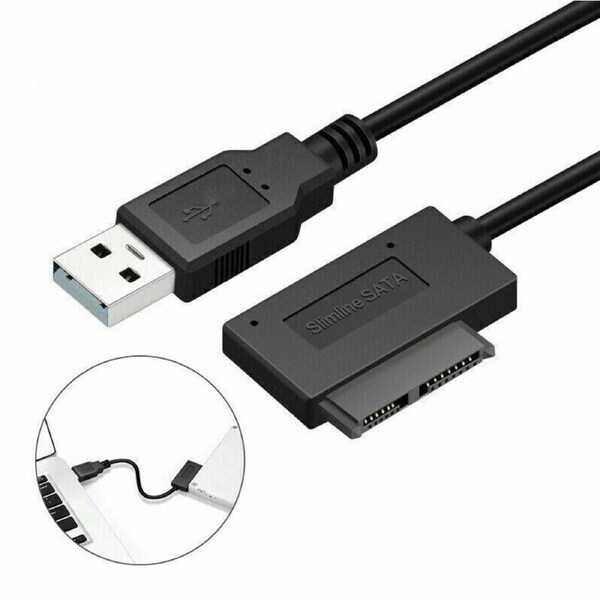 Drive Cables & Adapters Usb Adapter Pc 6P 7P Cd Dvd Rom Sata To 2.0 Converter Slimline 13 Pin Drive Cable For Laptop Notebook