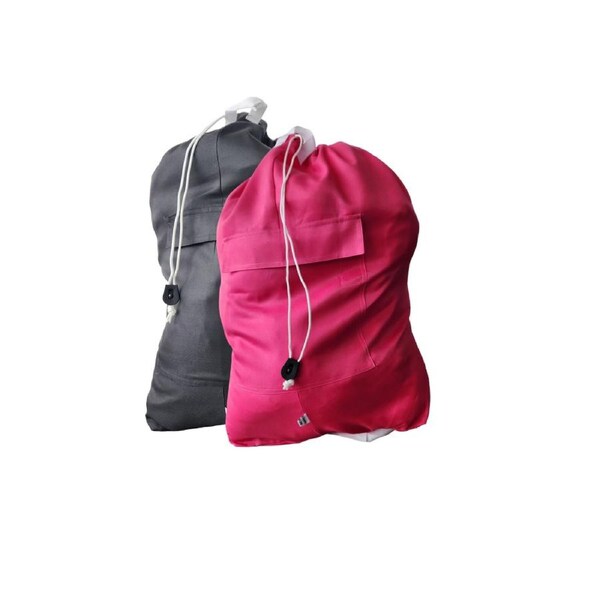 Heavy Duty Commercial Laundry Bag - Black, Pink x 2