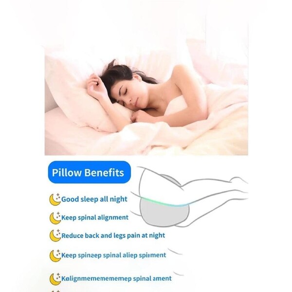 Memory Foam Leg Pillow Cushion Knee Support Pain Relief Washable Cover Bed Sofa