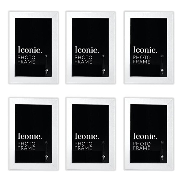 6x Unigift A3 Iconic MDF Glass Photo Frame Picture Holder Home Decor White