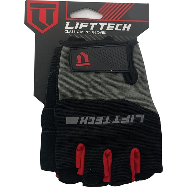 Lifttech Fitness Men's Half-Finger Classic Weight Lifting Gym/Workout Gloves L