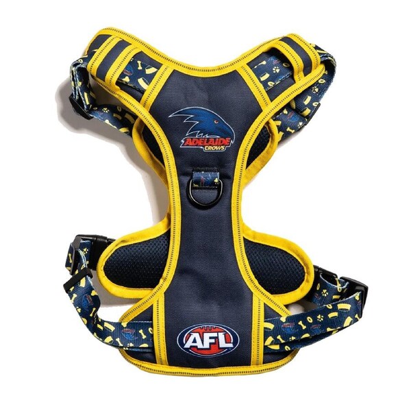 AFL Adelaide Crows Pet Dog No Pull Canvas/D-Ring Harness Adjustable Vest XL