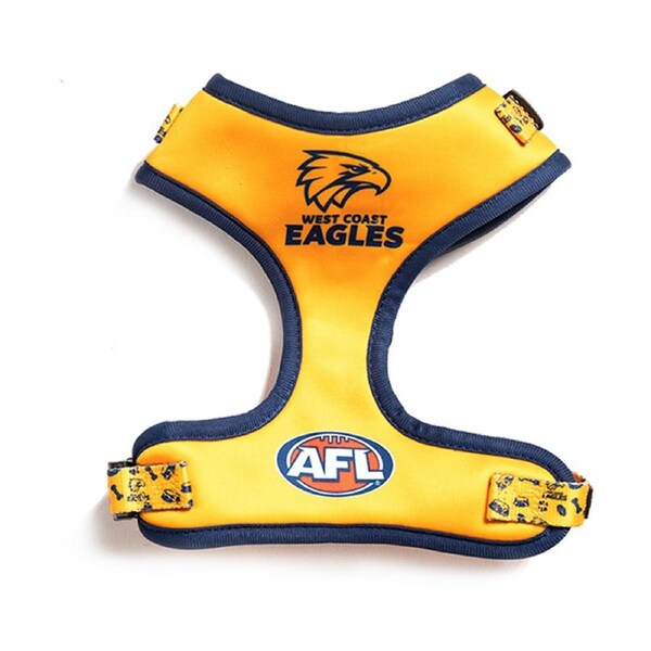AFL West Coast Eagles Pet Dog No Pull Neoprene/Mesh Harness Adjustable Vest M