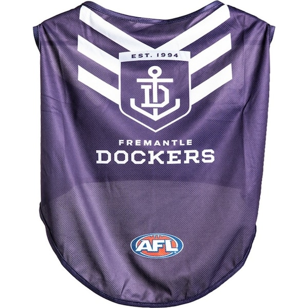 AFL Fremantle Dockers Pet Dog/Puppy Sports Breathable Jersey Clothing/Costume L