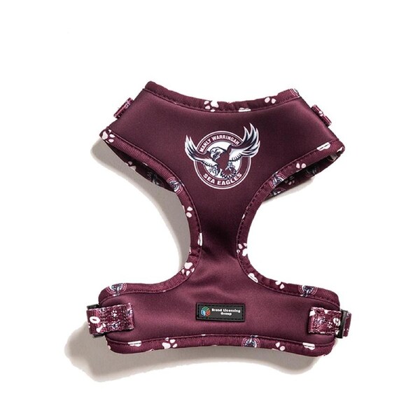 NRL Manly Sea Eagles Pet Dog No Pull Neoprene/Mesh Harness Adjustable Vest M