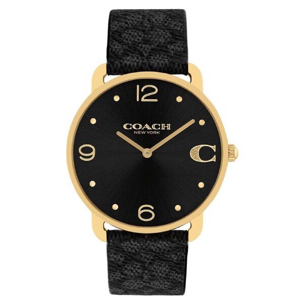 Coach Black Pvc Strap Women's Watch - 14504289