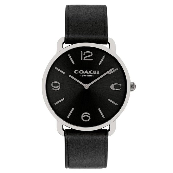 Coach Black Leather Men's Watch - 14602645