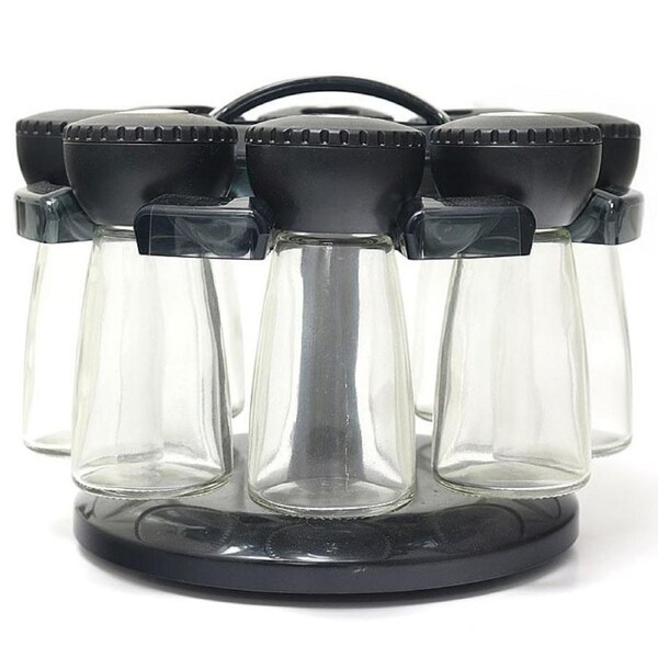 Mulini 8 Jar Spice Carousel including 8 Glass Jars