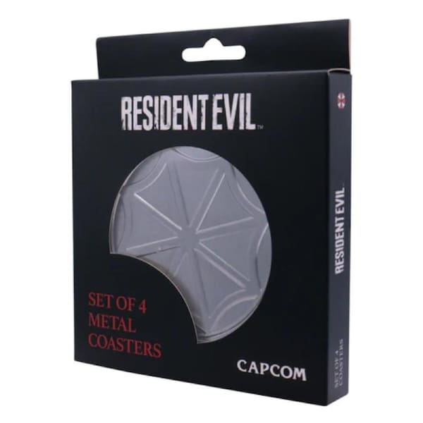 Resident Evil Embossed Metal Set Of 4 Coasters