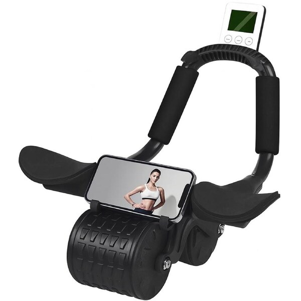 Abdominal Roller Wheel with Knee Mat – Automatic Rebound & Timer
