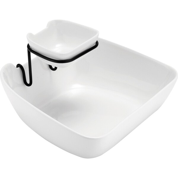 Ladelle Alto Serve & Share Double Layer Chip & Dip Porcelain Serving Bowl