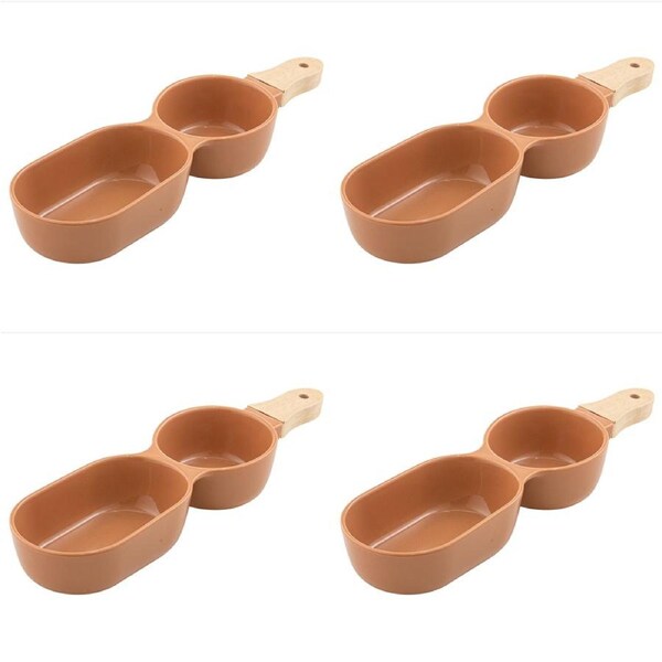 4x Ladelle Alto Serve & Share 2 Part 34.5x9.5cm Porcelain Serve Stick Terracotta