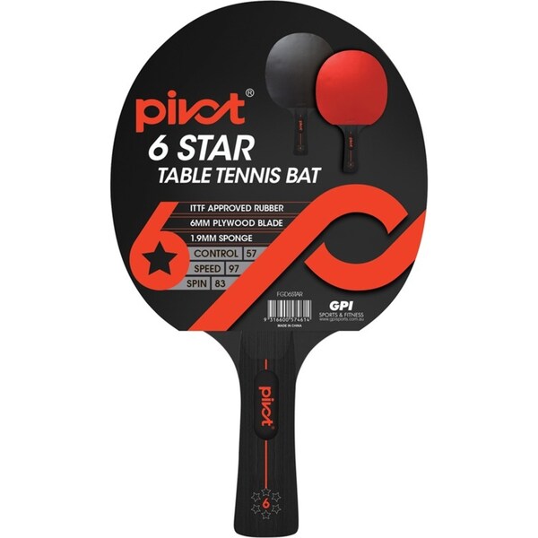 Pivot 6 Star Table Tennis Racquet Ping Pong Paddle Bat Sports Equipment