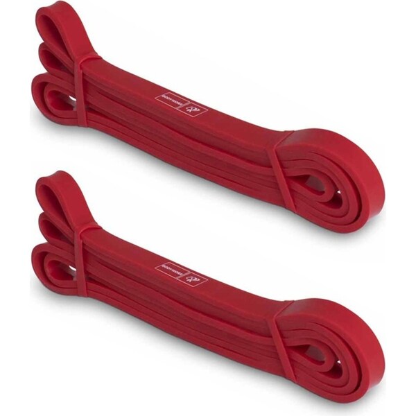 2x Bodyworx Strength Band Workout/Gym Fitness Elastic Loop Ultra Light 15mm Red