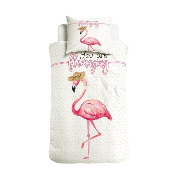 Little Monster You Are Flamazing Cotton Quilt Cover Set - Single Bed Size