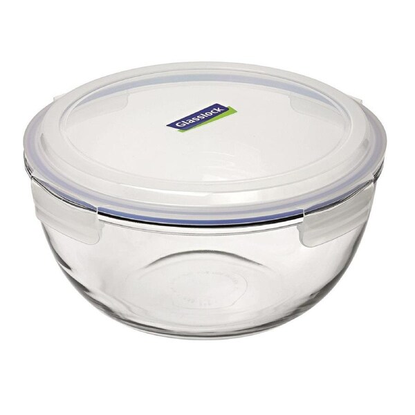 Glasslock Tempered Glass Mixing Bowl with Lid - 4L