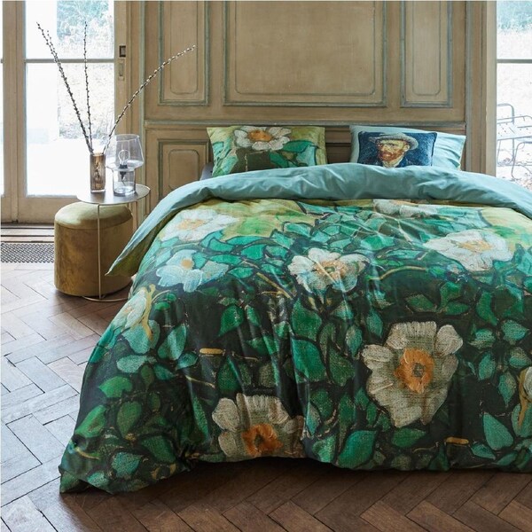 Bedding House Wild Roses Green Quilt Cover Set King by Bedding House
