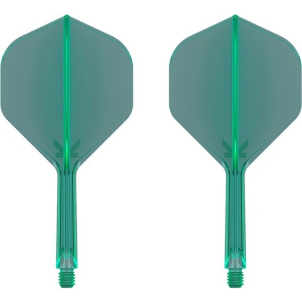 2x Target K-Flex Moulded Lightweight Integrated Flight & Shaft No.2 Game Darts