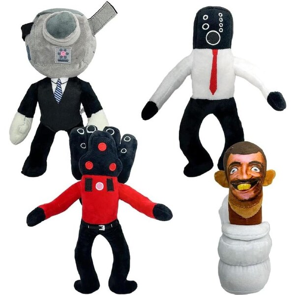 4pcs Horror Games Inspired Skibidi Plush - Collectible Set for Fans