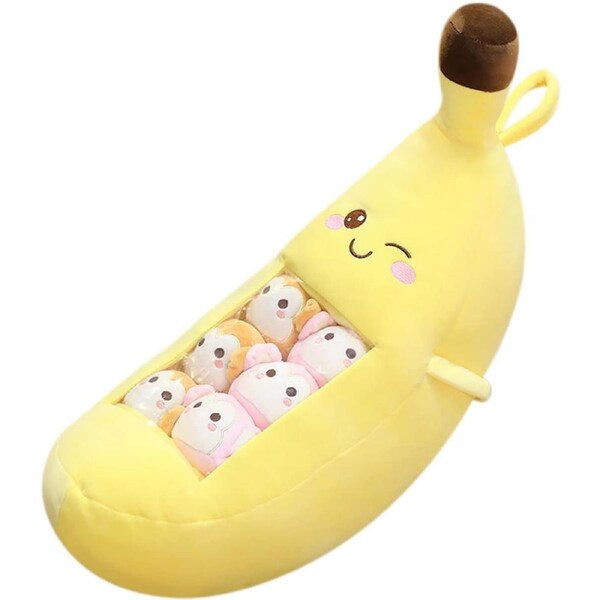 Removable Stuffed Banana Pillow - Fluffy Creative Gift for Teens