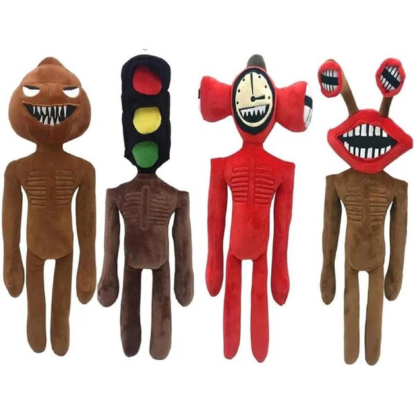 Siren Head Plush Collection - Big Mouth, Clock, Poop, Traffic Light Stuffed Toys