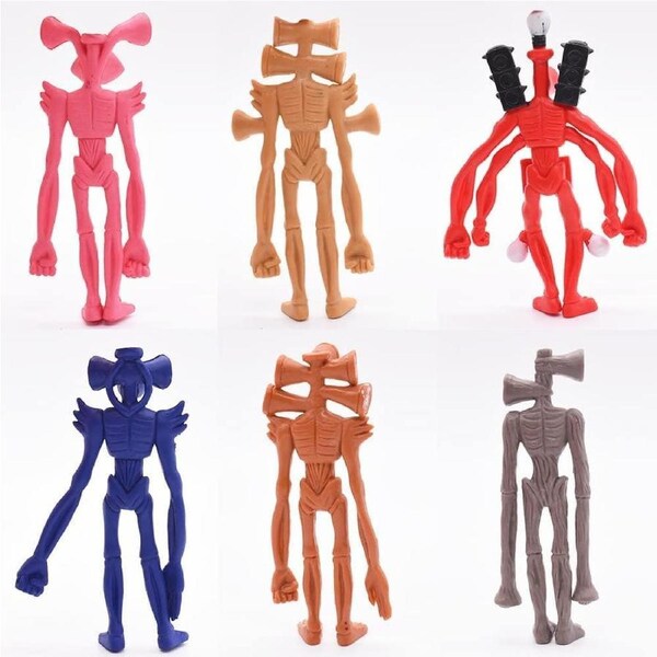 6pcs/Set Anime Siren Head Figure Toys - Scary Action Figures, Ideal Gifts